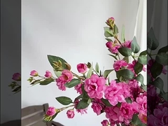 گل های مصنوعی کملیا، آرایش گل های کملیا چند سر، شاخه های بلند، گل مصنوعی