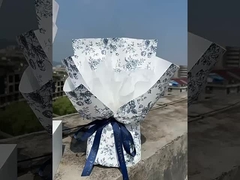 کاغذ بسته بندی هنری گل های ریترو، گلدان گل های تازه، کاغذ بسته بندی ضد آب محبوب، گل