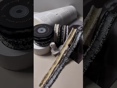 نوار چند رنگی کره ای با لبه های کوچک گل خوشبو، پوست و لبه های خشن، لوازم جانبی لباس