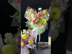 کاغذ بسته بندی ضد آب دنده کوچک، بسته بندی گل، فیلم اپ، کاغذ بسته بندی بوکت، فلز تازه