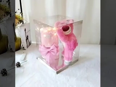 برای فصل فارغ التحصیلی، به همکلاسی ها و معلمانم عروسک های خرس توت فرنگی، گل گل، کیشی دادم