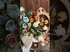 گل رز های شبیه سازی شده، 6 سر آبشار گل رز دورا، تزئینات گل های جعلی، گلدان عروسی عمده فروشی