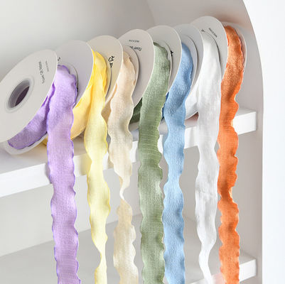 قیمت خوب روبان هدیه بسته بندی کیک با عرض 4 سانتی متر برای تزئین گل آنلاین