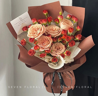 خرید کاغذ بسته بندی گل کادویی تک رنگ ضد آب Ouya Paper Bouquet online manufacture