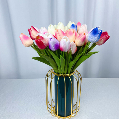 قیمت خوب Indoor Faux Single Branch Pvc Pvc Soft Feeling Plastic Artificial Touch Real Flowers گل لاله آنلاین