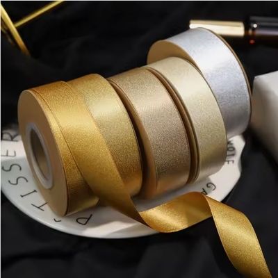 قیمت خوب جعبه هدیه با نوار ساتین پلی استر با قدرت بالا بسته بندی لوگو چاپ شده سفارشی Glitter آنلاین