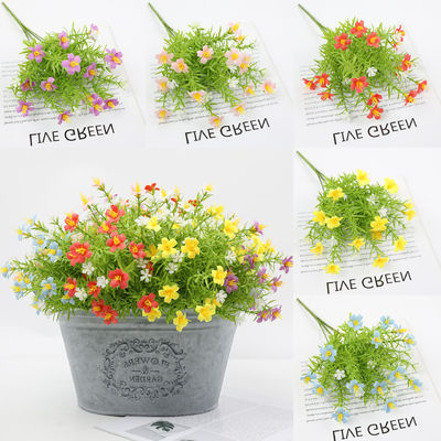 قیمت خوب گلدان گل مصنوعی 20x35 سانتی متر زیبا خانه هتل عروسی و دکوراسیون میز با گیاهان و گل های جعلی چند رنگی آنلاین