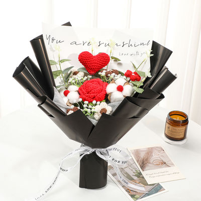 قیمت خوب از طریق مرزها دستکاری از پشم بافندگی از پارچه ای از گل رز نامرده گل شبیه سازی بوکت محصول نهایی 38 آنلاین