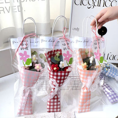 قیمت خوب گلدان پاستلی روز مادر - گل های پف دستبند با نخ پرش آنلاین