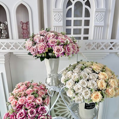 خرید گوشه ی یخ قلب گل رز گل مصنوعی جشن عروسی تزئین صحنه تولید آنلاین