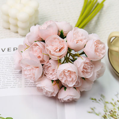 خرید 27 گل لوتوس مصنوعي، گلدان هاي دستي توي سالن عروسي، لوازم عکاسي تزئينات خانه تازه و ساده تولید آنلاین