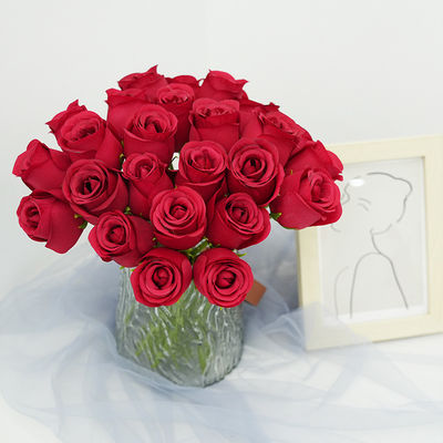 قیمت خوب عمده فروشی گل رز شبیه سازی شده 7 سر، گل رز امپریالیست گل رز دستی برای خانه، هتل، عروسی و دکوراسیون سالن آنلاین