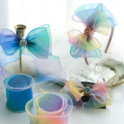 خرید رنگین کمان وارداتی کره ای لبه های کباب بریده شده لبه های قارچ پارچه ای دست ساز جواهرات دست ساز کلیپ موی کمان نوار پوشاک های کودکان تولید آنلاین