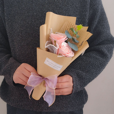 خرید گل سرخ مصنوعی با یک نوار صابون گل گل گلفان گل ابدی تزئینات هدیه جشنواره online manufacture