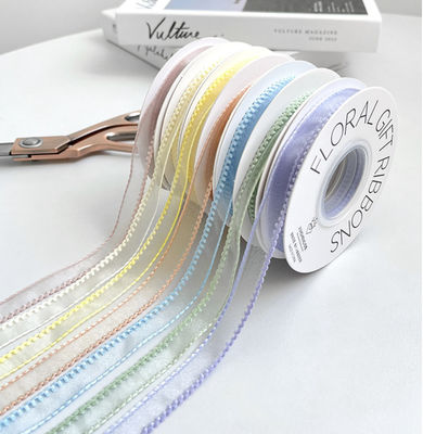 خرید لبه امواج کره ای نوار ابریشم برف بسته بندی گلدان مواد DIY گلدان بسته بندی گل ها نوار تزئینی پیشرفته تولید آنلاین