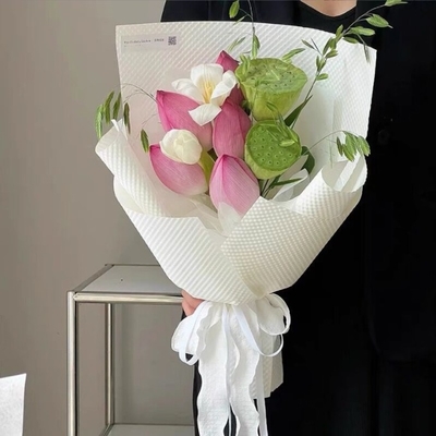 خرید کاغذ کادو تزئینی گل برجسته ضدآب هنری سه بعدی، کاغذ کرافت برای بسته بندی هدیه و گل فروشی، مناسب برای بسته بندی دسته گل در رنگ های متنوع online manufacture
