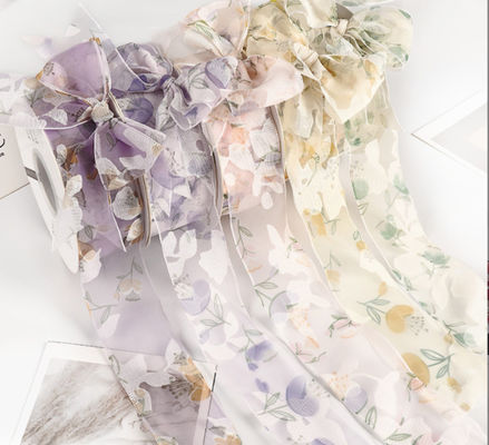 خرید شستشوی قسی روز ولنتاین گل رقص نوار گل بسته گل نوار گل دست ساز Diy Bow تزئین نوار گل هنر سفید تولید آنلاین