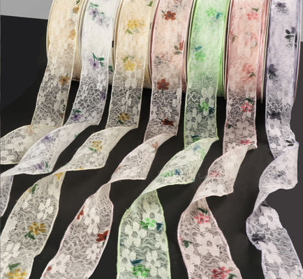 خرید رنگ سبز 2.5cm/10m نوار دنده مواد گل برای Qixi روز ولنتاین زیبایی گلدان گاوز تولید آنلاین