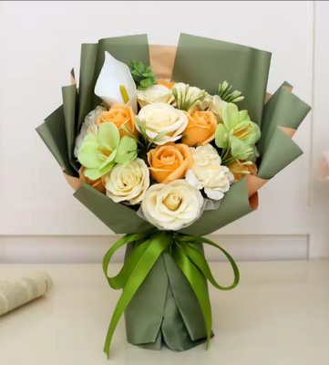 خرید روز ولنتاین هدیه ی با کیفیت بالا صابون گل شبیه سازی گل رز گل های بزرگ بوکت برای دوست دختر همسر عاشق کیسه ی شفاف تولید آنلاین