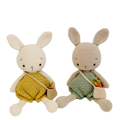 خرید عمده فروشی دست ساز Amigurumi بافته شده Crochet Plush حیوانات عروسک های پنبه ای پر شده خرگوش اسباب بازی برای بچه ها برای خواب تولید آنلاین
