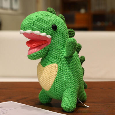 خرید OEM ODM اسباب بازی های پارچه ای سفارشی عمده فروشی Amigurumi Teddy Bear Dinosaur Plush Doll Baby Crochet اسباب بازی های حیوانات پر شده تولید آنلاین