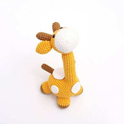 خرید دست سازي دوستانه به محیط زیست کلاه کش زرافه Amigurumi نرم پر شده اسباب بازي امن عروسک پلاسک کودک خانه دکوراسیون تولد هدیه تولید آنلاین