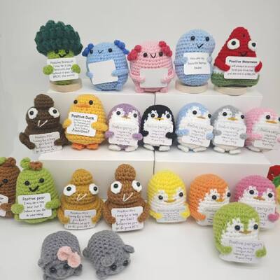 خرید Amigurumi Animal Gift Crochet Toy Plush Doll Crochet Bauble Juguete Toy پشتیبانی عاطفی کارت تایید مثبت تولید آنلاین