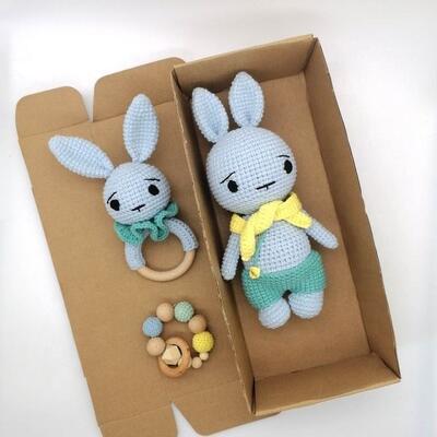 خرید 100٪ دست ساز خرگوش چوبی Amigurumi عروسک خرگوش چوبی حیوانات خرگوش چوبی خرگوش چوبی تولید آنلاین