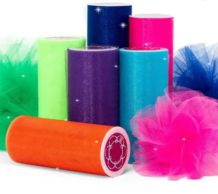 قیمت خوب درخشش Glitter نایلون تول پارچه رول تول سفارشی رول آنلاین