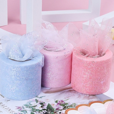 قیمت خوب رول های پولیستر Organza Tulle با طراحی چندرنگ قابل تنفس آنلاین
