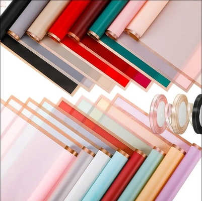 قیمت خوب کاغذ بسته بندی گل ضد آب BOPP 58*58cm برای بسته بندی گل فروشی کره ای آنلاین