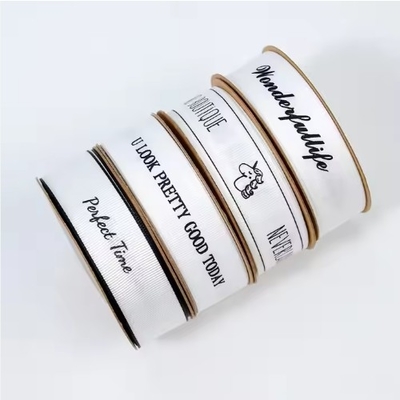 قیمت خوب نوار ساتن Grosgrain چاپی با جوهر پلی استر سازگار با محیط زیست برای تزئینات لوکس و هدیه آنلاین