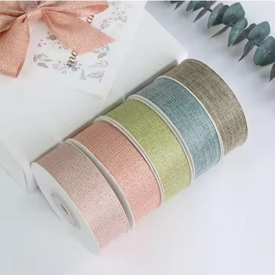 قیمت خوب پلی استر هدیه بسته بندی نوار طراحی بامبو مفصل دو طرفه بافندگی Grosgrain برای صنایع دستی آنلاین