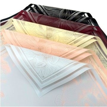 قیمت خوب فلیم ژله ای مولان کاغذ بسته بندی گل ضد آب 57*57 سانتی متر رنگ چندگانه برای بسته بندی گل گل آنلاین