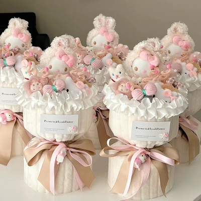 قیمت خوب عروسک های متنوع گل گل گل خوشگل Hello Kitty روز ولنتاین / سال / هدیه تولد برای بچه ها آنلاین