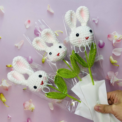 قیمت خوب گلدان عروسک سر خرگوش با مواد پنبه ای و طراحی دستبسته آنلاین