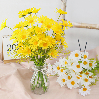 قیمت خوب گل های مصنوعی دزی ابریشم بوکت بابونه در رنگ های مختلف برای اتاق نشیمن و نمایشگاه فروشگاه آنلاین