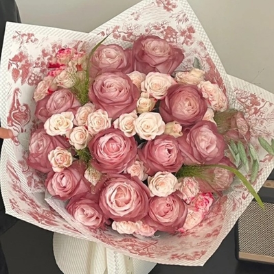 قیمت خوب گل عشق بعد از ظهر چای سیاه کاغذ بسته بندی ریترو، کاغذ رنگ آمیزی هنر گل، کاغذ بسته بندی گل چاپی، فروشگاه گل کاغذ رنگ آمیزی دست ساز آنلاین