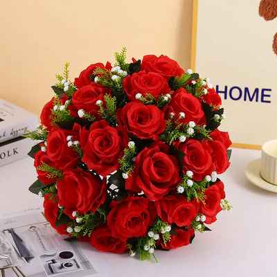 قیمت خوب عمده فروش عروسی جعلی ابریشم جعلی گلدان گلدان پلاستیکی گل های مصنوعی گلدان های گلدان برای مرکز عروسی آنلاین