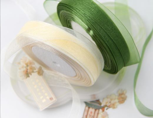 قیمت خوب نوار گازی برف شیفون مواد DIY نوار ساتن جعبه کیک سبز نظامی تزئین گل یاسمین بسته بندی نوار ابریشم آنلاین