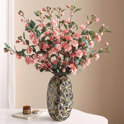 قیمت خوب گل های مصنوعی کملیا، آرایش گل های چند سر کملیا، شاخه های طولانی، گل های مصنوعی، تزئینات خانگی آنلاین