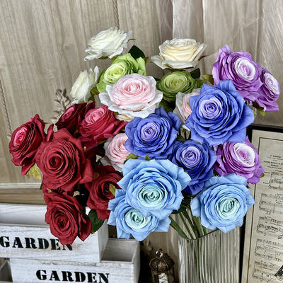 قیمت خوب سه هزار گل رز تقليد شده، گل هاي واقعي و تقليدي براي عروسي، زينت گل هاي ابريشمي مصنوعي، زينت اتاق نشيمن آنلاین
