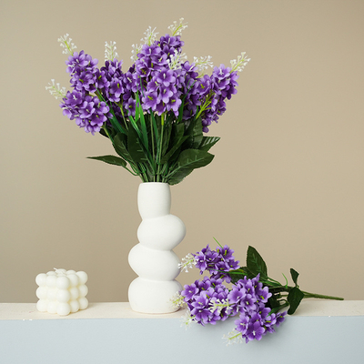 قیمت خوب مدل سازی گل های بیرونی با 5 سر زعفران و گلزار لافاندری برای جاده های سالن عروسی و گل های تزئینی خانه آنلاین