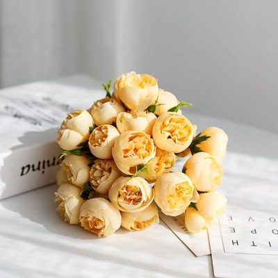 قیمت خوب 27 گل رز چای بسته بندی شده، گل رز پیونی، گل های شبیه سازی شده، اقلام محبوب، گل رز چای دستی، لوازم عکاسی، تولید کننده عمده فروشی آنلاین