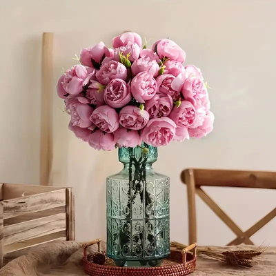 قیمت خوب پروژه تزئین گل چای گل رز شبیه سازی شده تولید کننده در فضای باز عمده فروشی گل گل رز جعلی عکاسی عروسی لوازم آرایش آنلاین