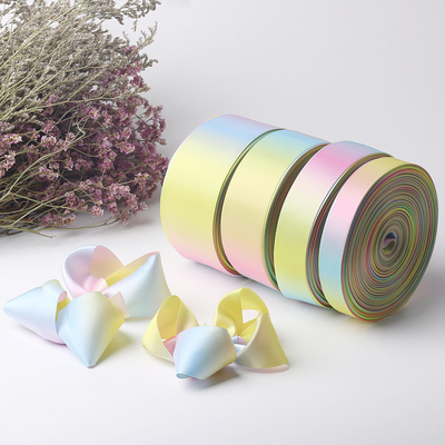 Meisida یک طرفه نوار رنگین کمان رنگین کمان نوار رنگین کمان نوار نوار کیک بسته بندی نوار مواد DIY گل بسته نوار