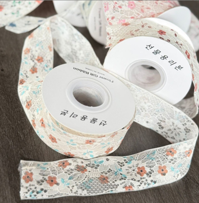 لوایان شنگ 4cm * 10m پلی استر دو لایه گل جوانه نوار راه حل نهایی برای صنایع دستی DIY و بسته بندی هدیه