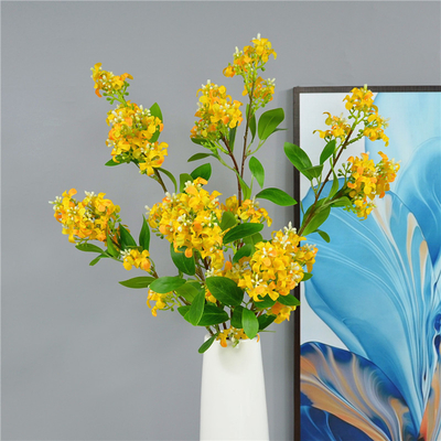 قیمت خوب هزار مایل عطر تک شاخه طلایی عثمانتوس گل شبیه سازی شده با کیفیت بالا گل فیروزه گل اتاق نشیمن میز کار آرائشی گل ابریشمی تزئینات آنلاین