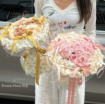 قیمت خوب فرانسوي رومانتيک گل رز برف گندم کاغذ گل هنر گل کاغذ بسته بندی آنلاین