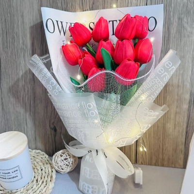 قیمت خوب گل رز کریسمس و گل تولیپ گل مصنوعی بوکت اعتراف تولد هدیه تولید کننده هدیه های عمده بوکت آنلاین